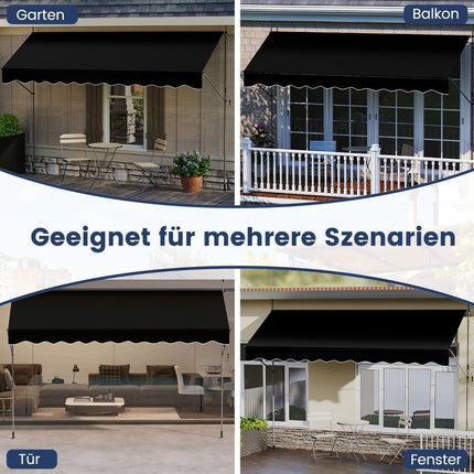 Copertina retractabilă pentru balcon, fără găurire, înălțime reglabilă, protecție UV