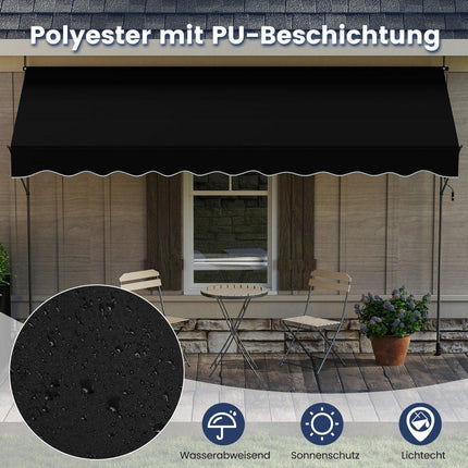 Copertina retractabilă pentru balcon, fără găurire, înălțime reglabilă, protecție UV