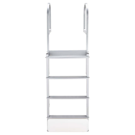 Retractable Dock Ladder, 4-Step Aluminum, 500 lb, Non-Slip Steps