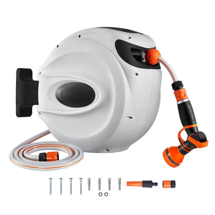 Retractable Hose Reel, 25 m 1/2 in, 180 Swivel
