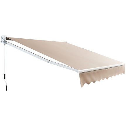 Copertina de exterior retractabila, poliester rezistent la apa, 295x250 cm, bej