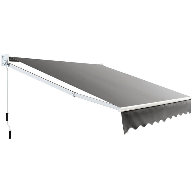 Copertina retractabilă pentru terasă, 295x250 cm, gri, aluminiu