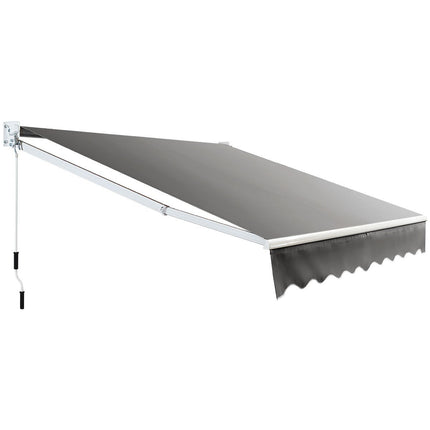 Copertina retractabilă pentru terasă, aluminiu, 245x200 cm, gri