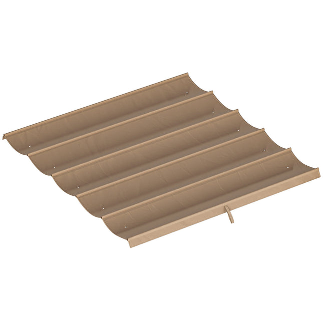 Copertină retractabilă pentru pergolă 3x3m, maro, poliester