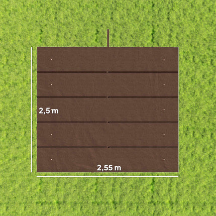 Copertină retractabilă pentru pergolă 3x3m, rezistentă la intemperii, culoare cafea