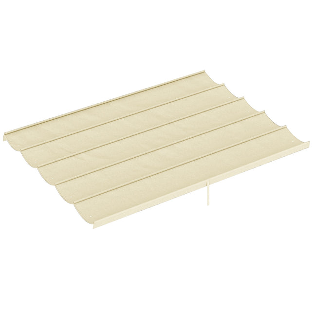 Copertină retractabilă pentru pergolă 4x3m, crem, rezistentă la intemperii