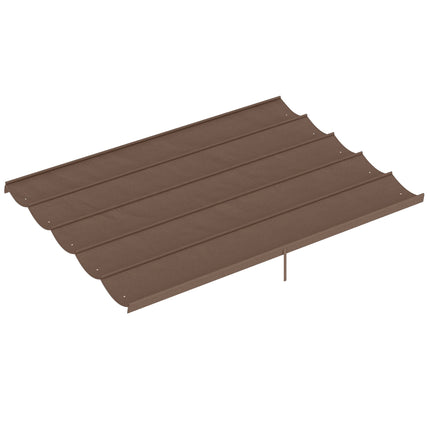 Copertină de schimb retractabilă pentru pergolă, 4x3m, culoare cafea, poliester