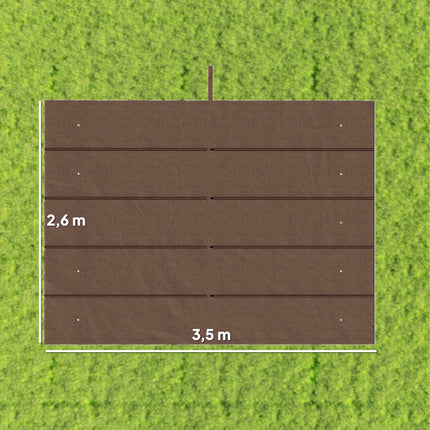 Copertină de schimb retractabilă pentru pergolă, 4x3m, culoare cafea, poliester
