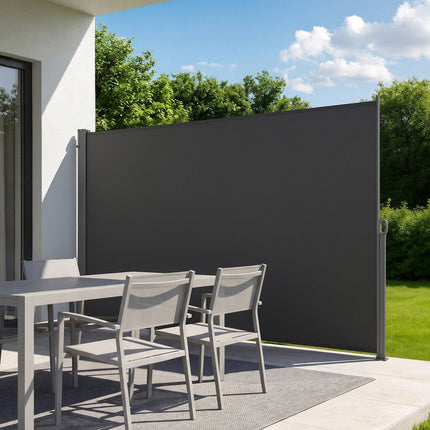 Retractable Side Awning, 180 x 300 cm, Waterproof Privacy Screen