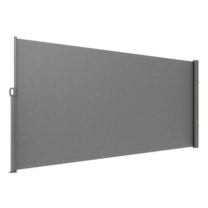 Retractable Side Awning, 79 x 118 in, Gray, UV30+, Waterproof