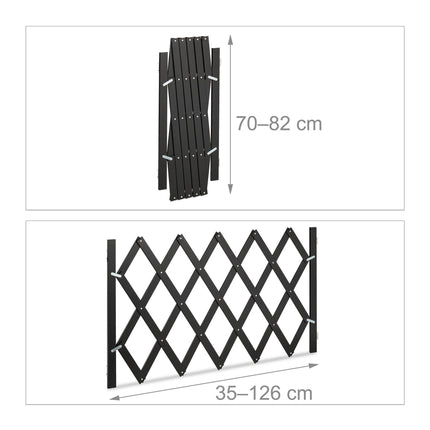 Grilă retractabilă pentru câini Negru