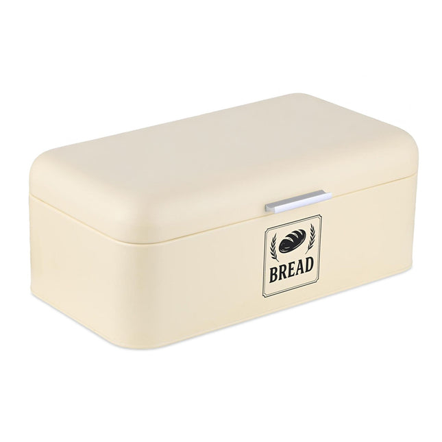 Cutie de pâine retro din metal cu capac - Păstrează pâinea proaspătă