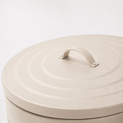 Retro Pedal Waste Bin 40 L with Soft-Close Lid, Cream, Iron