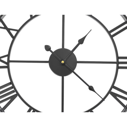 Retro wall clock - black