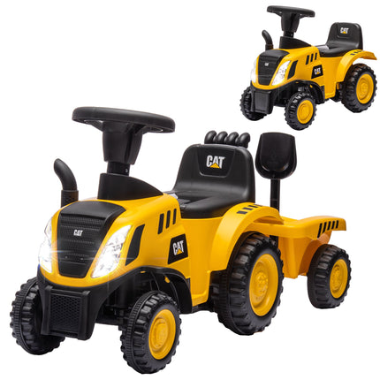 Excavator cu lopată și remorcă, galben, vârste 1-3 ani