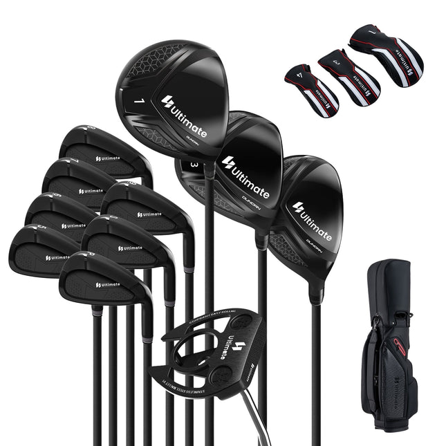 Set de crose de golf pentru bărbați dreptaci cu sac de suport