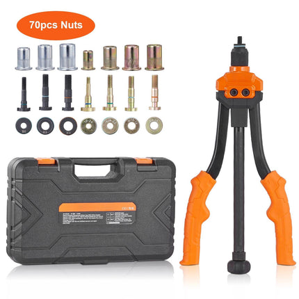 Rivet Nut Tool Kit – 7 Mandrels, 70 Nuts, Case