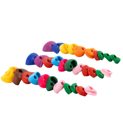 Rock Climbing Holds Set, 32-Pack With Mounting Hardware