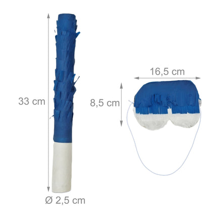 Set de piñata rachetă cu bâtă și mască pentru petreceri