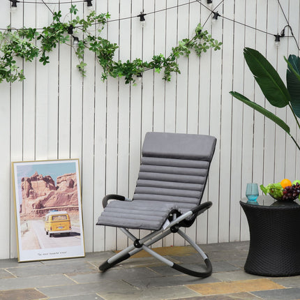 Scaun balansoar Ergonomic 2 In 1 Scaun balansoar Scaun de gradina Leagan balansoar Metal Textline Sferic Gri Inchis 145 X 74 X 88 Cm