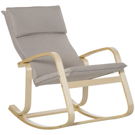 Rocking chair with cushion for living room, 120 kg capacity