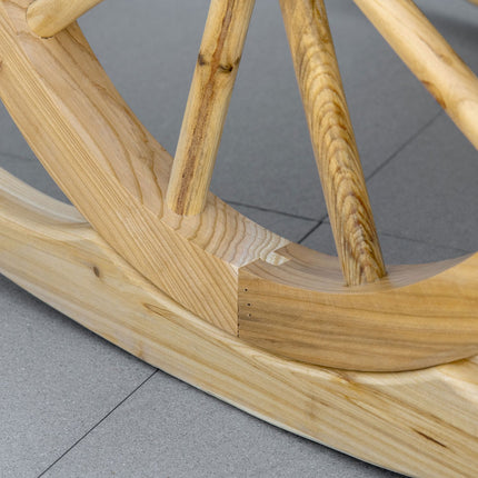 Balantor, Scaun Rustic Relax, Scaun De Gradina Cu Design Roti, Scaun Leagan, Lemn Masiv, Lemn Natural, 68 X 88 X 92 Cm