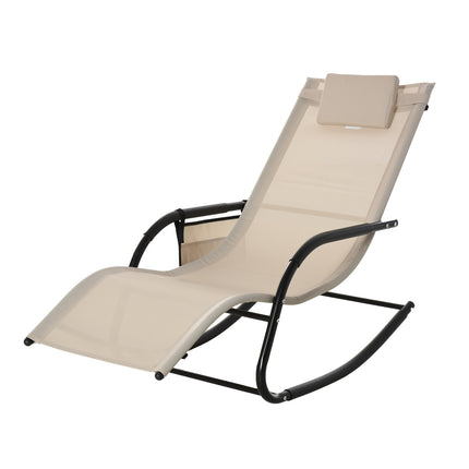 Scaun balansoar Scaun balansoar Scaun de gradina Sezlong balansoar Plasa metalica Bej 150 X 62 X 88 Cm