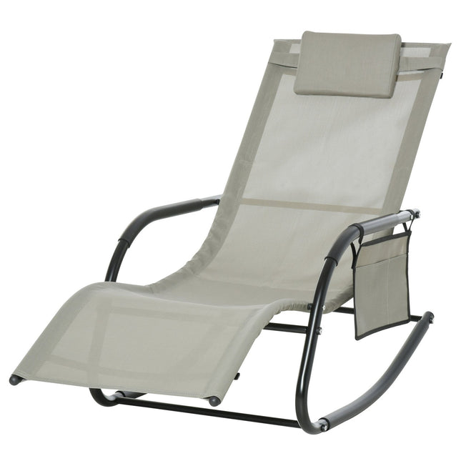 Scaun balansoar Scaun balansoar Scaun de gradina Sezlong balansoar Plasa metalica Neagra + Gri deschis 150 X 62 X 88 Cm