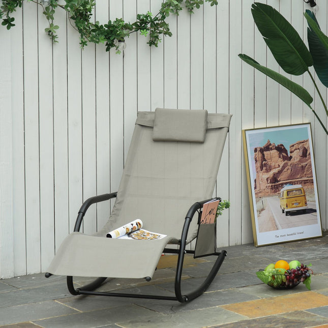 Scaun balansoar Scaun balansoar Scaun de gradina Sezlong balansoar Plasa metalica Neagra + Gri deschis 150 X 62 X 88 Cm