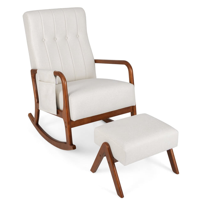 Balansoar cu otoman, design ergonomic, bej