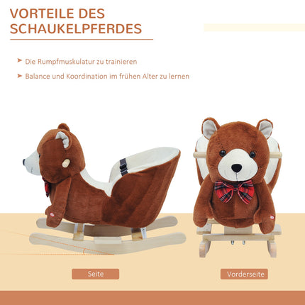 Plush rocking horse toy with singing - perfect Christmas present
