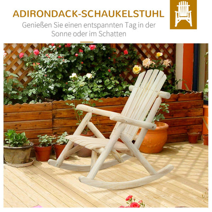 Garden rocking chair – Relaxing natural spruce wood