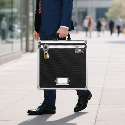 Rolling File Storage Box, Dual Lock, Telescopic Handle
