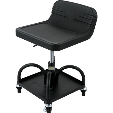 Rolling Garage Stool, 300 lb, Adjustable Height, Tool Tray