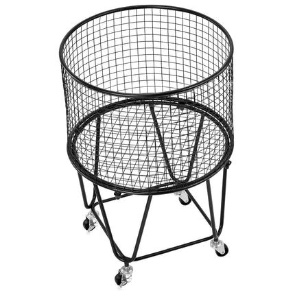 Rolling Laundry Cart, 360 Swivel Wheels, 27 kg Capacity