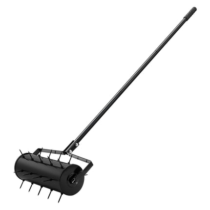 Rolling Lawn Aerator, 18-Inch, 27-Spike, Detachable Handle