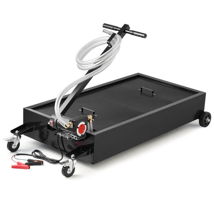 Rolling Oil Drain Pan 20 Gallon with Electric Pump, Hose