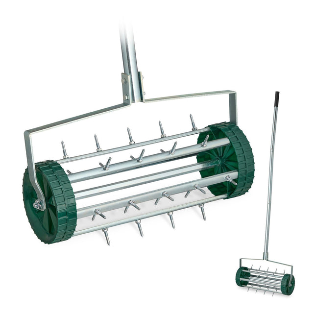Aerator de gazon rulant cu mâner