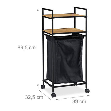 Raft rulant pentru baie cu sac de rufe