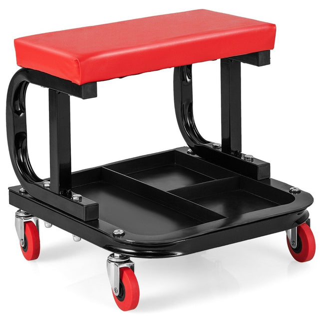 Scaun de atelier rulant cu tavă pentru scule, capacitate de încărcare 150 kg
