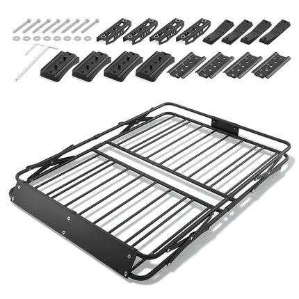 Roof Rack Cargo Basket, Foldable Steel, 200 lb, 46x36