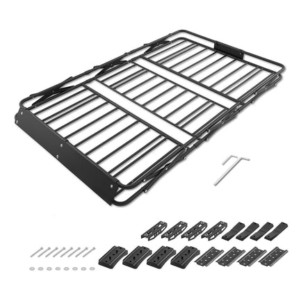 Roof Rack Cargo Basket, Folding, 200 lb, Universal