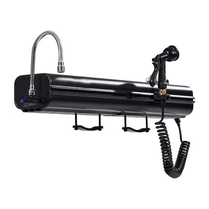 Roof Rack Water Tank, 4 Gal, Pressurized Aluminum, 4 m Hose, Black