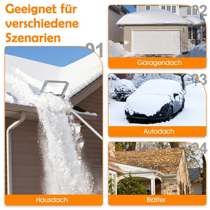 Roof snow clearer with wheels aluminum roof snow shovel snow shovel roof clearer