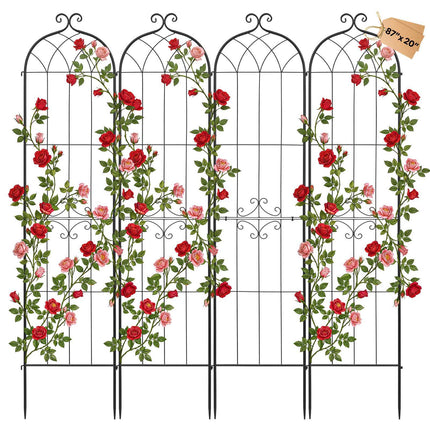 Rose Trellis 4-Pack, 220 x 52.5 cm Powder-Coated Steel
