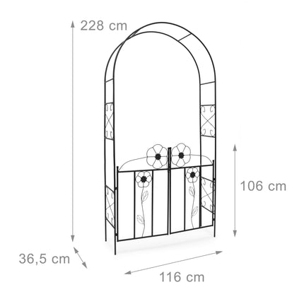 Arc de trandafir cu poarta