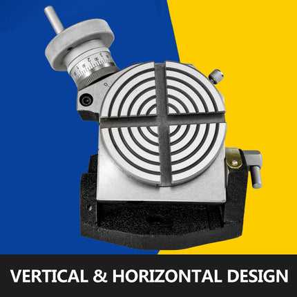 Rotary Table 4-Inch, Horizontal/Vertical, MT2, 4-Slot