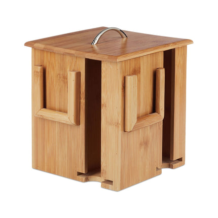 Rotatable bamboo tea box