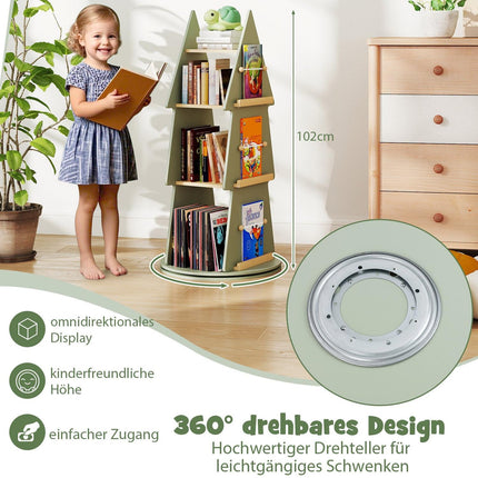 Raft pentru copii rotativ - Design arbore, 4 niveluri, acces la 360°