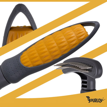 Pieptene rotativ pentru câini și pisici – cu două rânduri de dinți, ergonomic